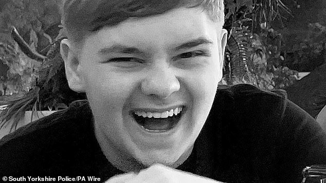 Harvey Willgoose, 15, died from a stab wound to the heart after he was attacked by another pupil in the courtyard of All Saints Catholic High School in Sheffield on February 3