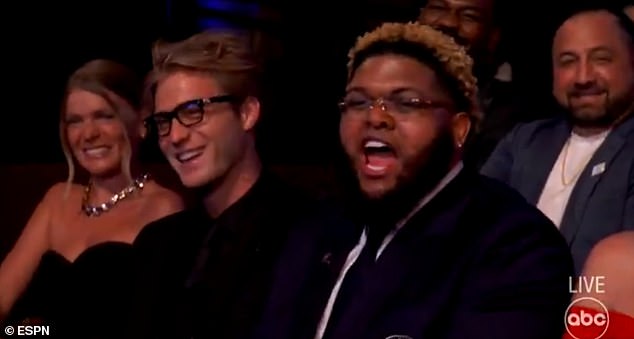 Druski was left stunned by Gillis' jokes during his opening monologue on Wednesday