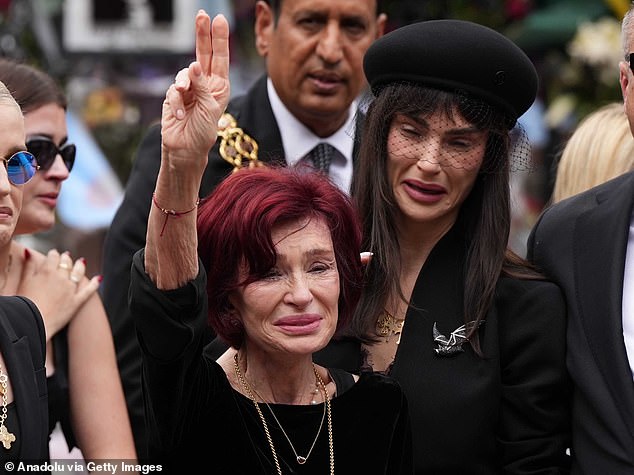 Sharon Osbourne paid a touching tribute to her late husband Ozzy as she led his emotional funeral procession on Wednesday