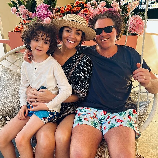 Martine with her now ex-husband, Jack McManus, and their son, Rafferty