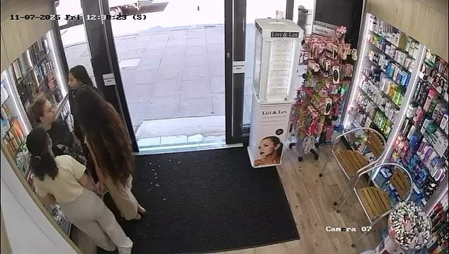 A group of four girls stole almost £2,000 worth of perfumes from a small community pharmacy in east London