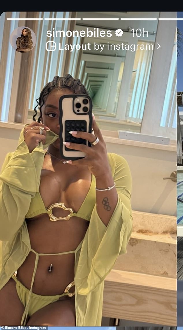 It comes days after Simone sparked speculation she's had a secret breast enlargement after posting a series of snaps from her tropical getaway