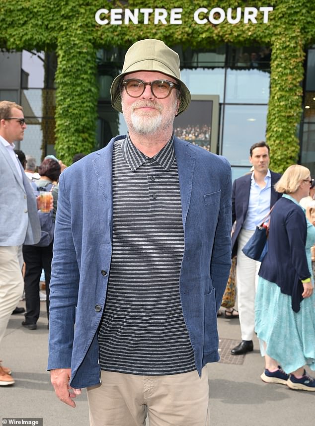 This sitcom actor looked worlds away from the character that catapulted him to superstardom during a rare public appearance at Wimbledon on Friday