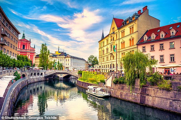 The Ljubljanica river winds through the old town of Slovenia's capital, Ljubljana