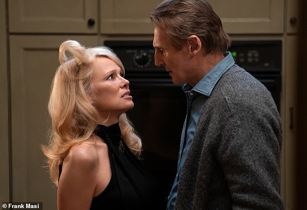 Anderson and Neeson's off-screen chemistry has sparked inevitable romance rumours following their appearance in a forthcoming reboot of The Naked (pictured)