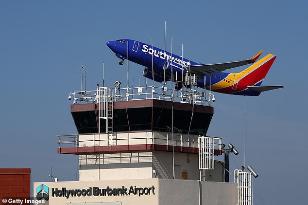 Passengers aboard a Southwest Airlines flight from Burbank to Las Vegas were thrown from their seats and slammed into the cabin ceiling on Friday morning shortly after takeoff