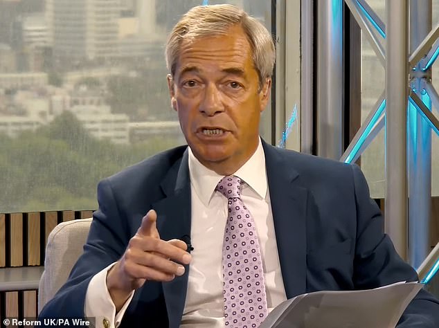 Nigel Farage has accused the Government of 'hiding behind children while attacking free speech' as he continued a bitter row with Labour over online safety laws
