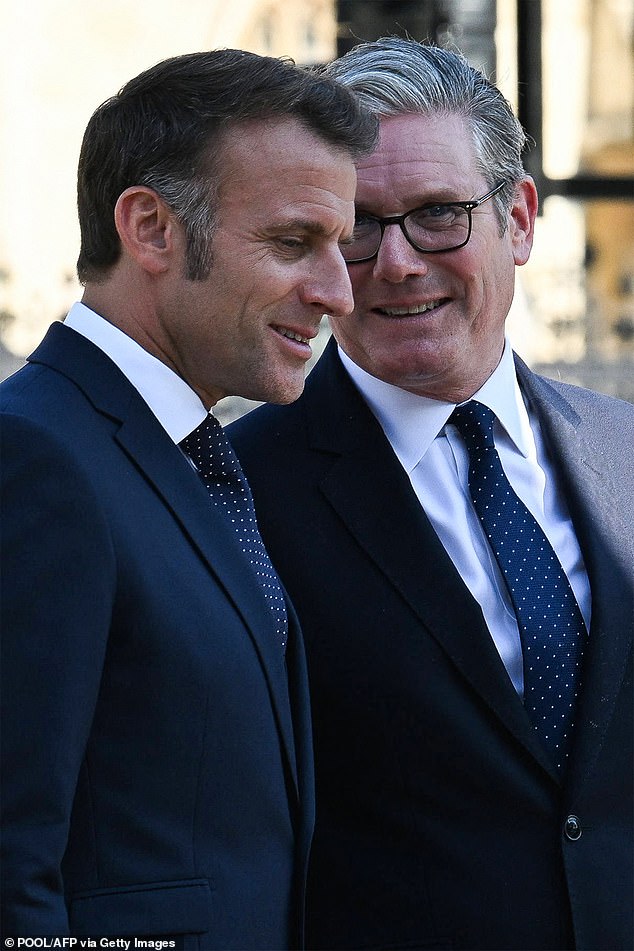 Keir Starmer will hold talks with Emmanuel Macron in Downing Street today amid an apparent blame game over the Channel migrant crisis