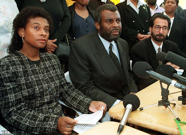 Neville Lawrence, with his wife Doreen, parents of Stephen Lawrence, pictured in 1995