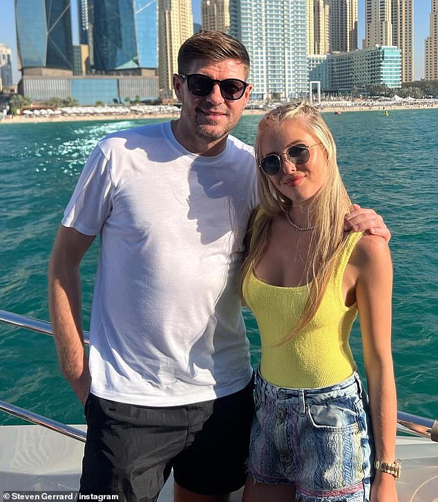 The eldest child of the former England footballer announced she was expecting her first child in January (Lilly pictured with her dad)