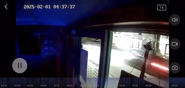 Footage supplied to MailOnline by Colchester businessman Mdhafar Abed shows a black car speeding along Magdalen Street seconds before a fatal collision