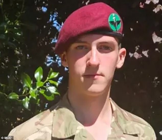 Private Harry Johnson, 19, was just three months into his military career when he collapsed and died during training at Vimy Barracks in Catterick, North Yorkshire