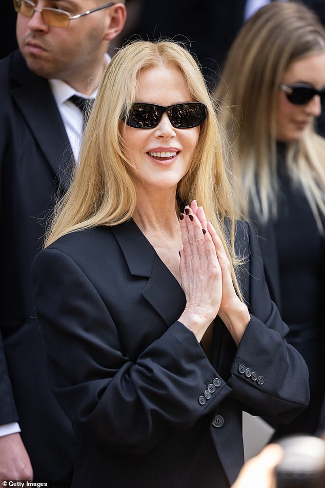 Nicole Kidman looked nowhere near her age as she attended the Balenciaga show at Paris Fashion Week on Wednesday