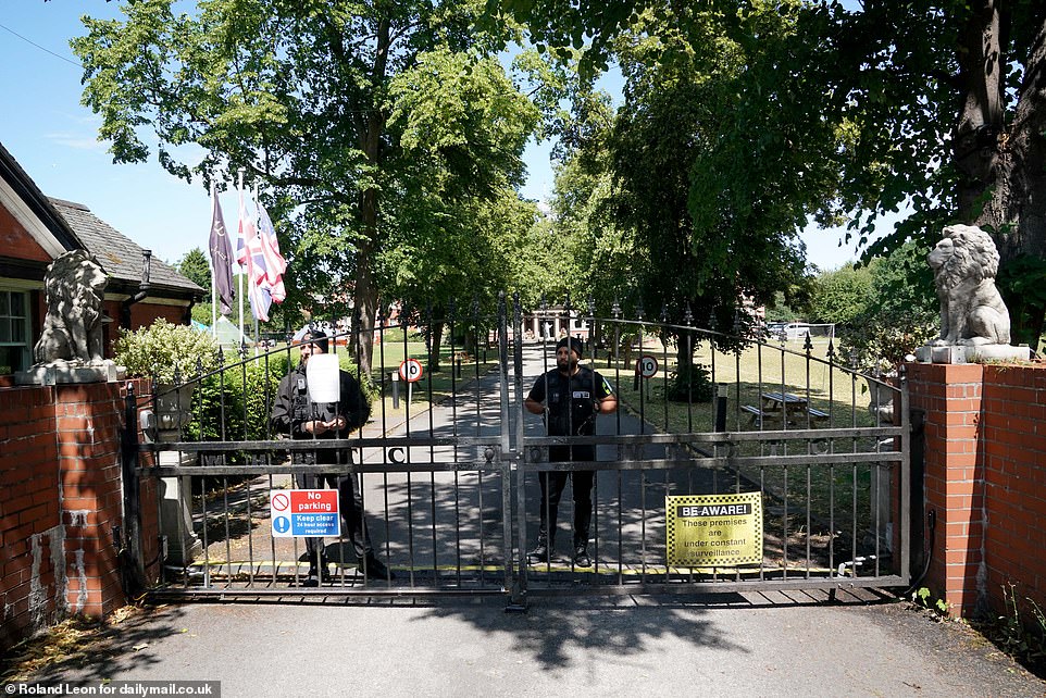 The he Ahmadi Religion of Peace and Light (AROPL) is operating out of a heavily-guarded former orphanage in Cheshire (pictured)