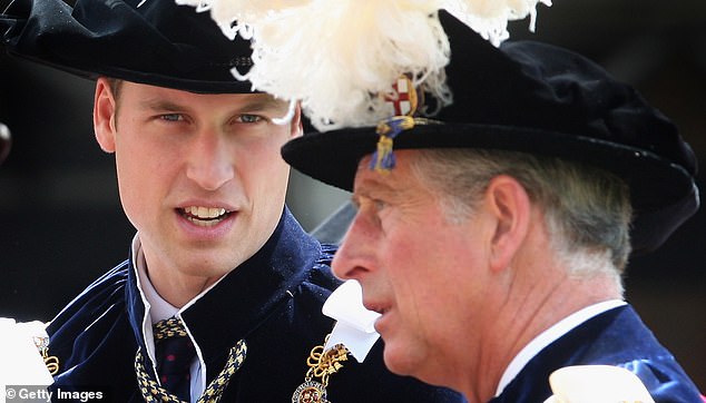Prince William with his father the then Prince Charles in 2009. Shocking documents uncovered by the Mail On Sunday in 2009 suggested that Charles might never become King and instead William - at just 27-years-old - was allegedly being prepared to become a 'shadow king'