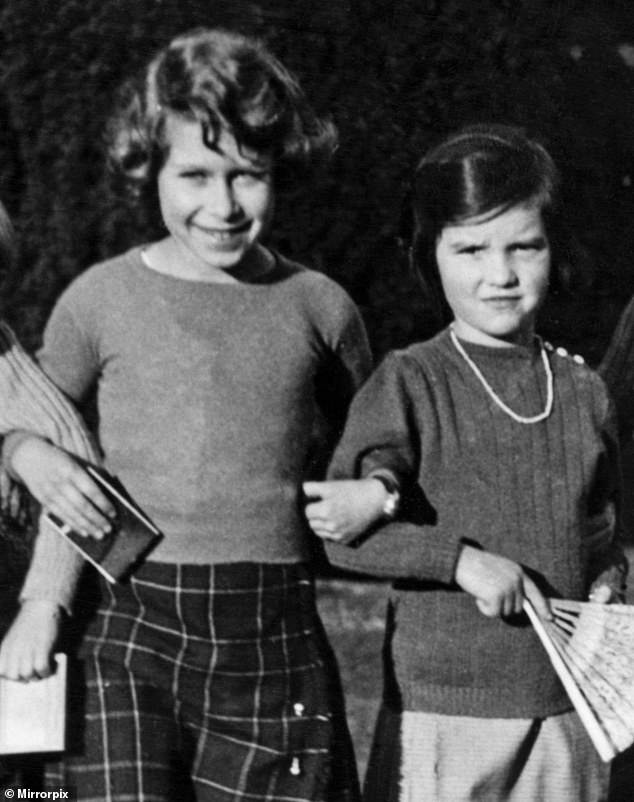 The future Elizabeth II and Mary Anna (right)