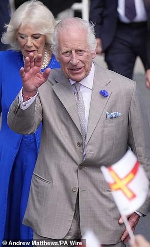 King Charles in Guernsey in July 2024