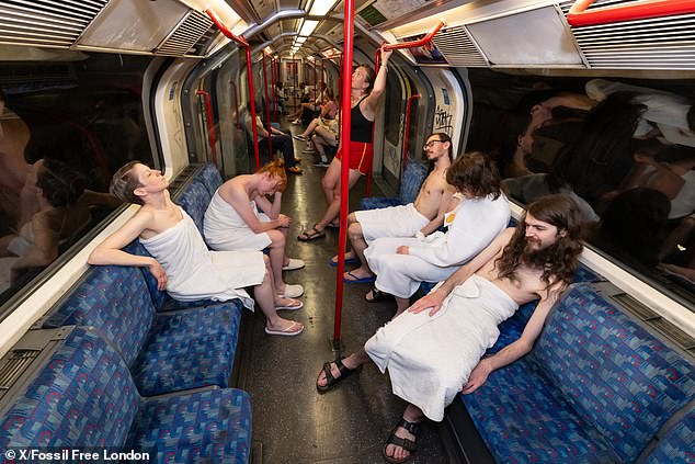 The Tube is only getting hotter - as highlighted by a group of climate activists who treated the Central line as their own personal sauna last week