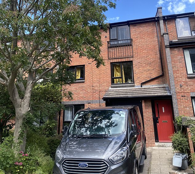 This is the first floor flat (gold curtains) where Albert Alfonso, 62, and Paul Longworth, 71, were murdered by Yostin Mosquera. Today, there is simply a wilting cactus on the windowsill. Neighbours were left horrified by the brutal double murder in their community