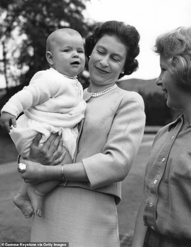 Prince Andrew in 1960. The Queen's close relationship with Andrew was believed to have been because of the timing of when her middle was born during her reign