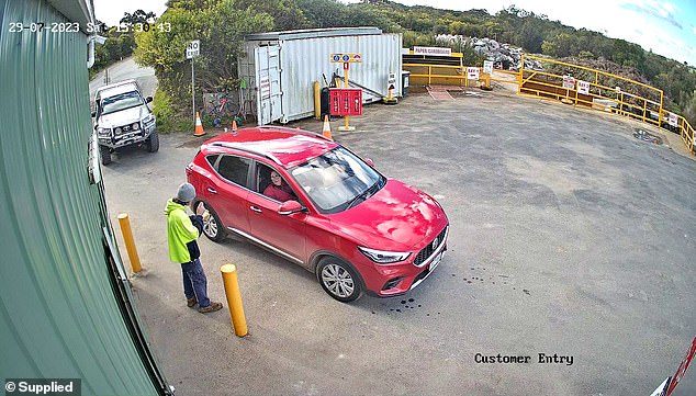 Erin Patterson was seen arriving at the tip at 3.30pm on July 29, 2023, just half an hour after the guests left her Leongatha home following her deadly beef Wellington lunch