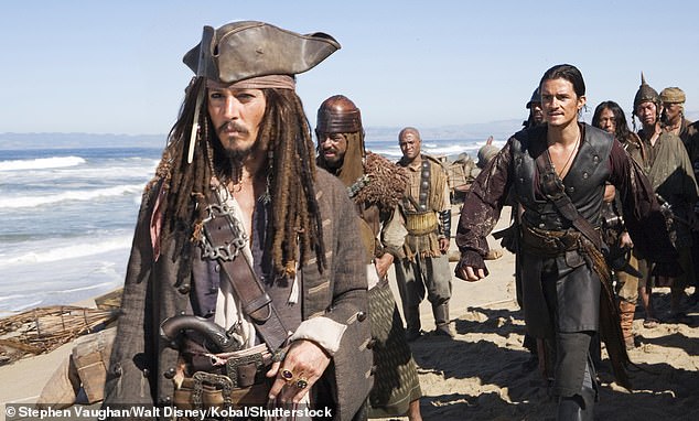 On the Pirates of the Caribbean set, things were off to a rocky start. Ten days into filming, the president of Disney called Johnny's agent to say that on one day Johnny had been four to six hours late to set and 300 extras sat for hours waiting (Pictured: Johnny as Jack Sparrow in the movie)