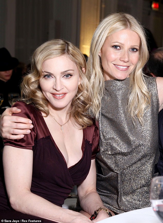 Gwyneth Paltrow with Madonna in 2010 at a charity event in New York. Chris Martin later told his then wife that he could no longer be around the singer, and Gwyneth ended the friendship