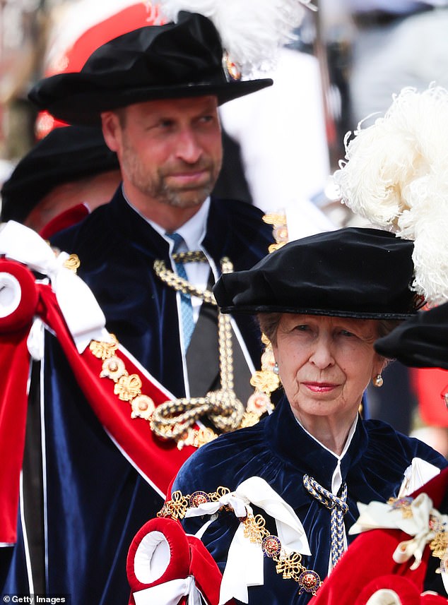 Princess Anne is often regarded as the 'hardest working' member of the royal family, and Prince William (both pictured in June 2025), the future King, no doubt admires his aunt's devotion to the monarchy