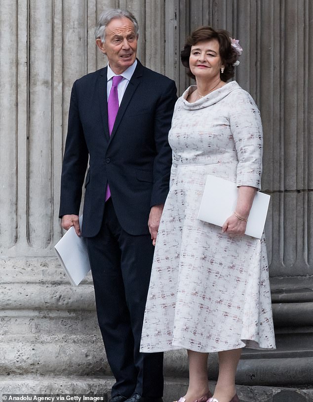 Sir Tony, 72, and wife Cherie, 70, (pictured) are said to be keen swimmers and had a £30,000 exercise pool created in the rear garden
