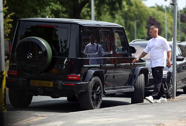 Scott Shearsmith, 36, boasts a lavish lifestyle including flaunting a leased £150,000 Mercedes-Benz G-Class Wagon (pictured) but recently claimed he was so strapped for cash he couldn't even afford a takeaway