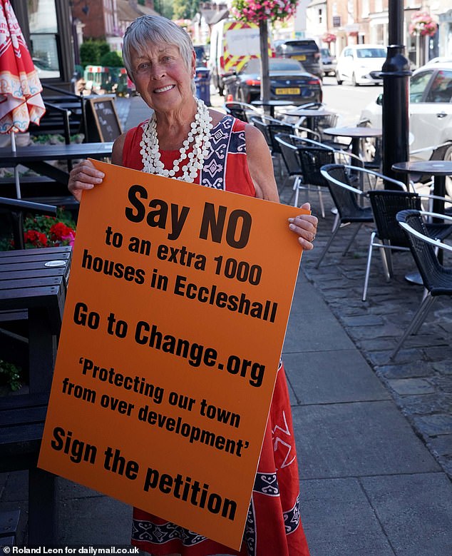 Susie Clowes (pictured), who has lived in Eccleshall for 45 years, worries the development could lead to a strain on public services and destroy the community