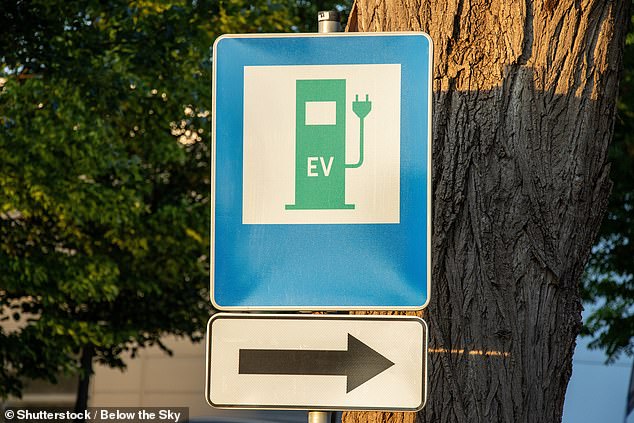 New electric vehicle charging signage will be erected on major A-roads and motorways pointing drivers in the direction of more than 300 dedicated EV charging hubs across England
