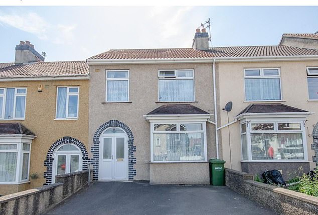 The three-bedroom house in Bristol is on the market for £350,000