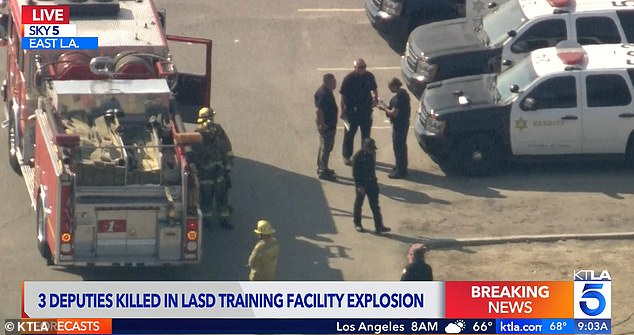 Three Los Angeles Sheriff's deputies were killed in an explosion at a training center on Friday