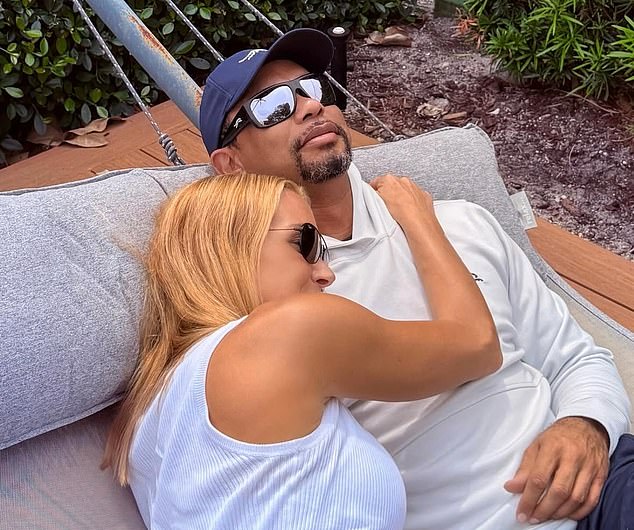 Woods, 49, announced the big news about his love life days after he tore his Achilles