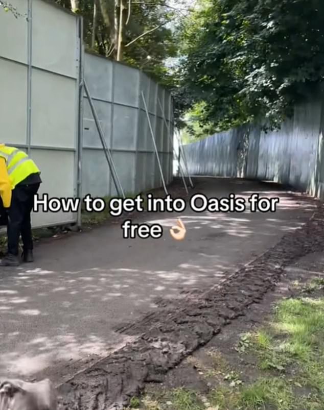 TikTok users have been branded 'irresponsible' for sharing advice on ways to break into Oasis's Manchester shows without a ticket