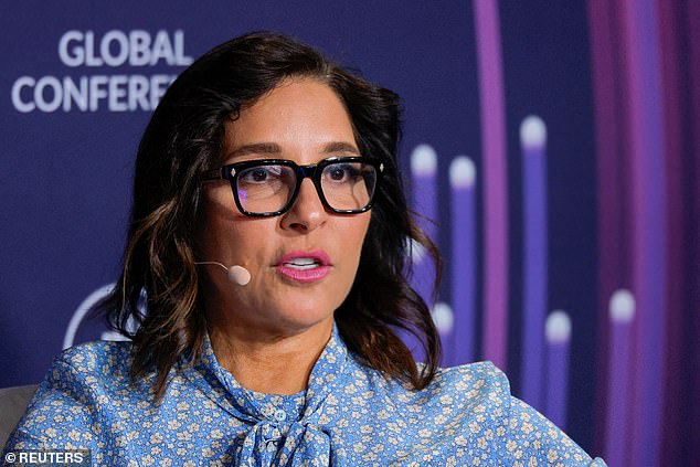 Linda Yaccarino (pictured), the chief executive of X, has quit the company
