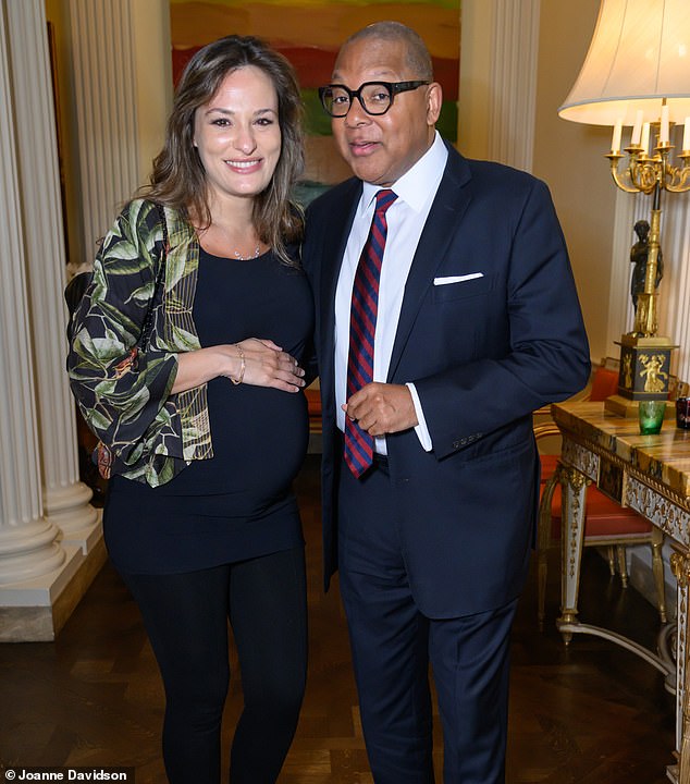 The couple welcomed their first child, a daughter, in May 2024. Pictured: Ms Benedetti and Mr Marsalis at a reception to celebrate the most talented jazz musicians in London on May 9, 2024