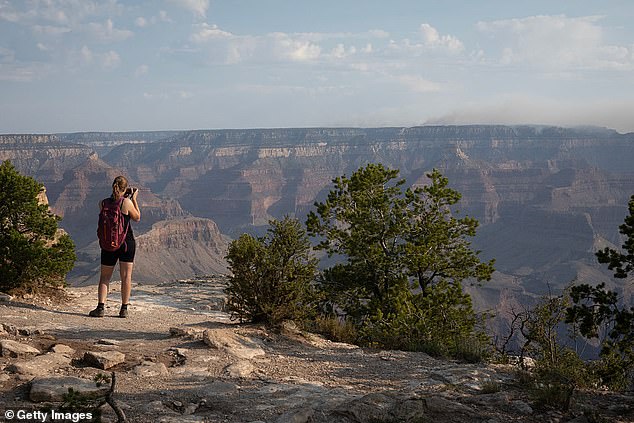 The formation of the Grand Canyon (pictured) may be tied to a meteor strike that created another Arizona nature feature hundreds of centuries ago, a new study suggests