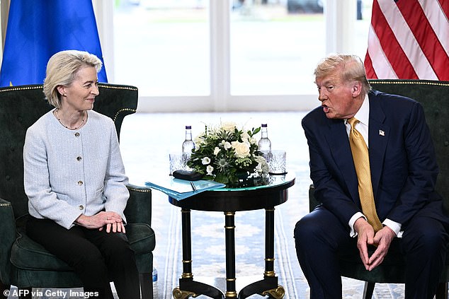 'It’s been a very, very one-sided deal, and it shouldn’t be,' Trump fumed about US-EU trade at a meeting with European Commission President Ursula von der Leyen