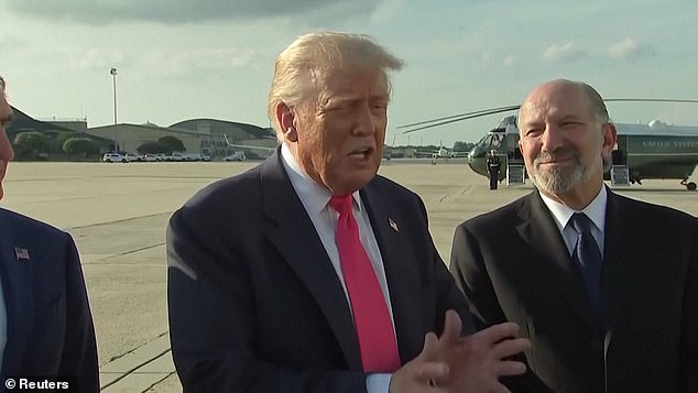 President Trump made the comments as he returned to Maryland following a trip to Pittsburgh