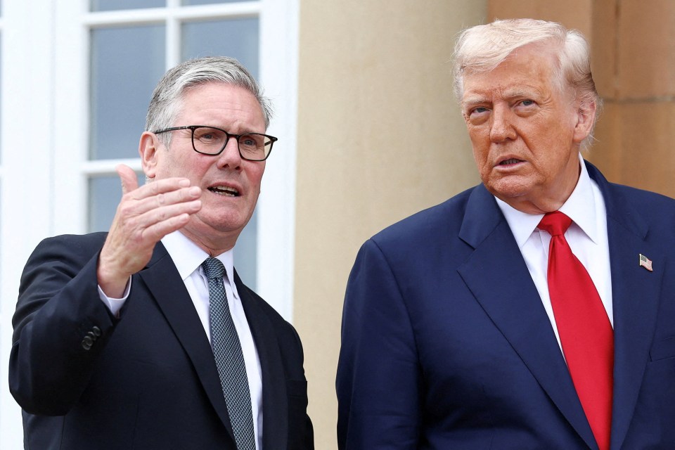 President Donald Trump and Keir Starmer meeting.