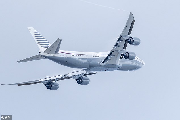The Pentagon and the Qatari government are close to finalizing the deal that will turn a $400 million 'flying palace' (pictured) into President Donald Trump's next Air Force One