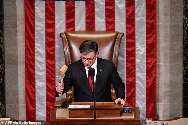 Speaker Mike Johnson gavels down the passing vote for President Donald Trump's 'big, beautiful bill'