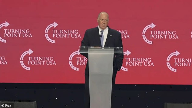 Homan was just five minutes in to his prepared remarks at the Turning Point USA Student Action Summit in Tampa, Florida when he was interrupted by a heckler