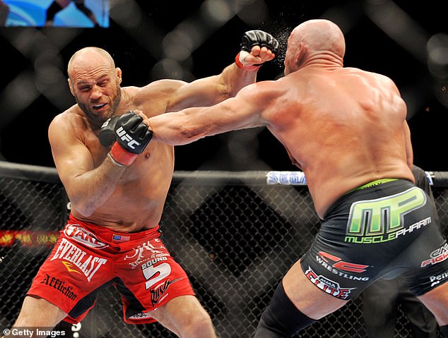 UFC legend Randy Couture (L) has been rushed to hospital after sustaining severe injuries