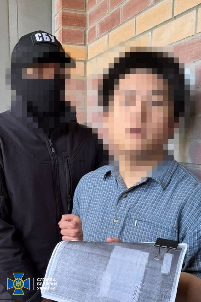 Photo of a Chinese citizen detained in Kyiv, Ukraine, for allegedly attempting to export classified documents.