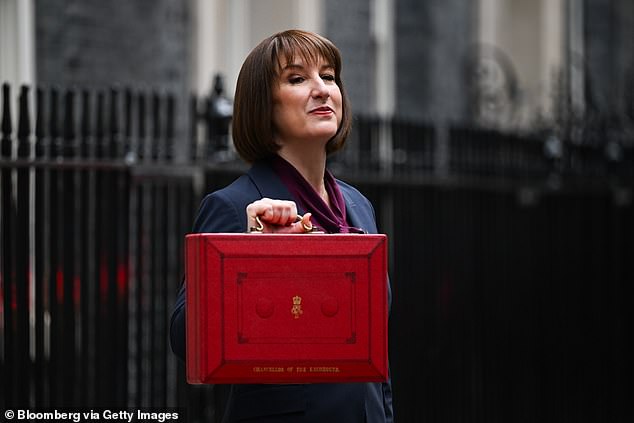 UK Chancellor Rachel Reeves outside of No 11 before presenting her budget to Parliament last October
