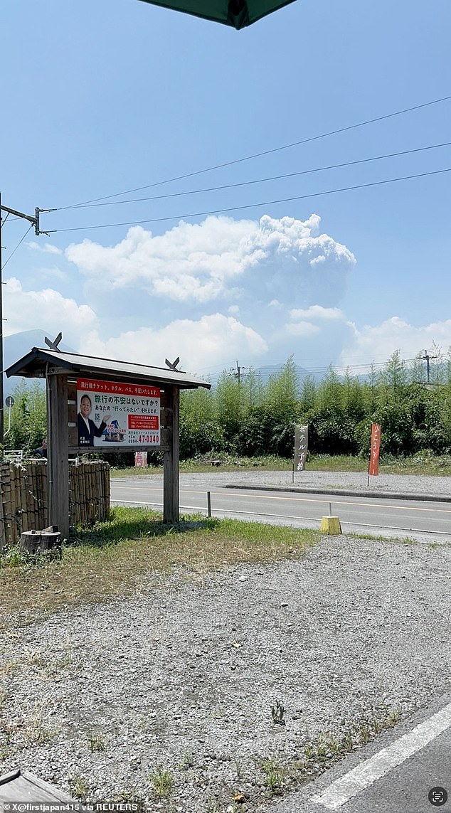 Thick ash was seen emanating from the mountain as experts say they are bracing for more volcanic activity