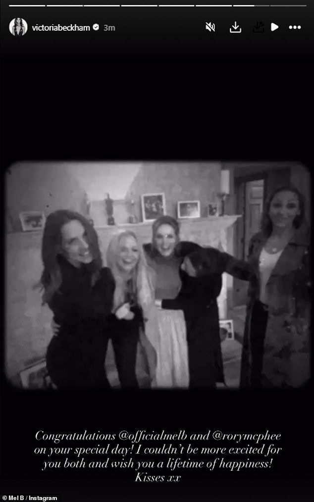 Victoria Beckham has reached out to Mel B on her wedding day after it was revealed she won't be attending the ceremony